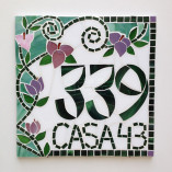 Número em mosaico para residência (25X25 cm)