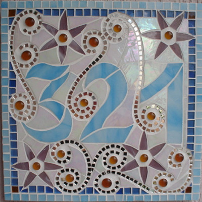 Número em mosaico para residência (30x30 cm)