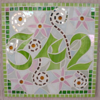 Número em mosaico para residência (30x30 cm)