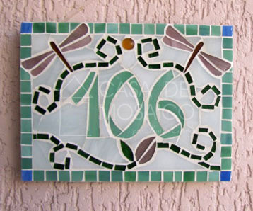 Número em mosaico para residência (20×15 cm)