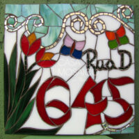 Número em mosaico para residência (30x30 cm)