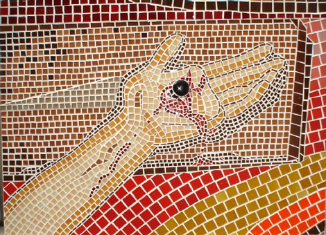 Quadro de Mosaico – Via sacra das mãos