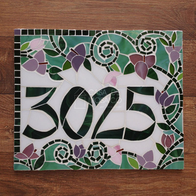 Número de mosaico - 30 x 25cm