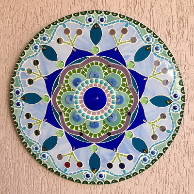 Mandala de mosaico de vidro
