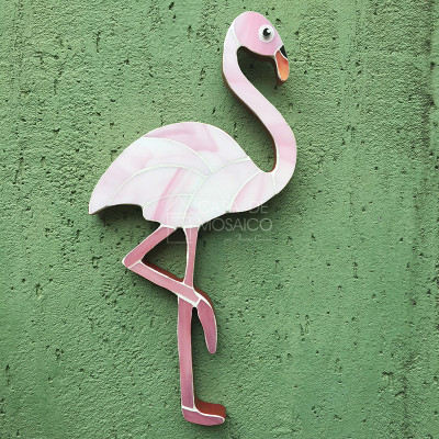 Flamingo de mosaico para decoração