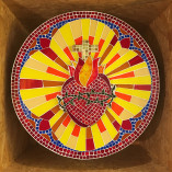Porta de sacrário em mosaico de vidro – Sagrado Coração de Jesus