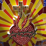 Sacrário de mosaico completo com Sagrado Coração de Jesus