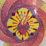 Sacrário de mosaico completo com Sagrado Coração de Jesus