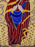 Quadro de mosaico de Nossa Senhora das Dores