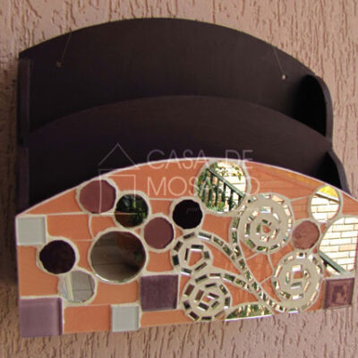 Porta-cartas organizador de mosaico